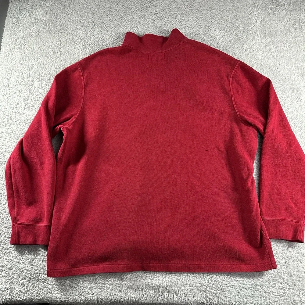 VINTAGE Polo Ralph‎ Lauren Quarter Zip Sweater Mens XXL 2x Red Sweater